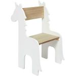 Przecenione Białe Krzesełka do karmienia z motywem koni z motywem marki ELIOR 