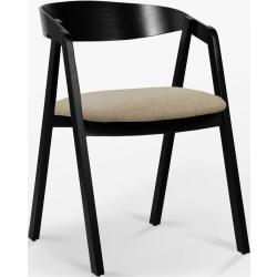 Krzesło bukowe NK-15mc Tapicerka lub Ekoskóra czarna/biała 52x77x56