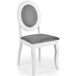Szare Krzesła do jadalni tapicerowane z motywem lawendy drewniane marki ELIOR 