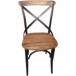 Brązowe Krzesła w nowoczesnym stylu metalowe marki antic line 
