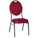 Przecenione Czerwone Krzesła sztaplowane - 4 sztuki metalowe 
