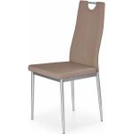 W kolorze cappuccino Krzesła do jadalni tapicerowane w nowoczesnym stylu ze skóry syntetycznej marki Profeos.eu 