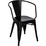Przecenione Czarne Krzesła z podłokietnikami marki D2 
