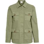 Zielone Kurtki w stylu militarnym damskie do prania w pralce w stylu wojskowym bawełniane marki My Essential Wardrobe w rozmiarze XL 