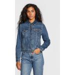 Przecenione Granatowe Kurtki jeansowe damskie dżinsowe marki LEVI´S w rozmiarze XXS 