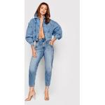 Przecenione Niebieskie Kurtki jeansowe damskie dżinsowe marki Twinset w rozmiarze XXL 