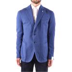 Niebieskie Kurtki męskie eleganckie bawełniane na wiosnę w rozmiarze XL 
