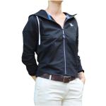Czarne Bluzy z kieszeniami damskie eleganckie bawełniane marki AERONAUTICA MILITARE w rozmiarze L 