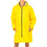 Żółte Wodoodporne Kurtki przeciwdeszczowe damskie eleganckie bawełniane marki Superdry w rozmiarze L 