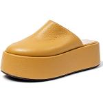 Żółte Sandały sportowe damskie eleganckie na lato w rozmiarze 37 