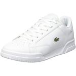 Zielone Sneakersy skórzane damskie marki Lacoste w rozmiarze 36 