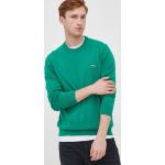 Lacoste sweter bawełniany męski kolor zielony lekki