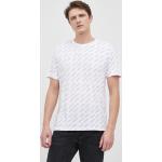 Lacoste T-shirt bawełniany kolor biały wzorzysty