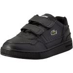 Czarne Sneakersy na rzepy dla dzieci Rzepy marki Lacoste w rozmiarze 30,5 