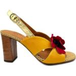 Żółte Sandały na obcasie damskie z zamszu na lato marki Chie Mihara w rozmiarze 37 