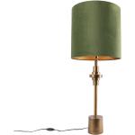 Zielone Lampy stołowe z kloszem aluminiowe marki Qazqa - gwint żarówki: E27 