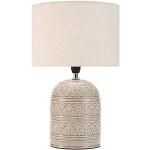 Beżowe Lampy w stylu boho ceramiczne - gwint żarówki: E14 