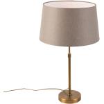 Taupe Lampy stołowe z kloszem marki Qazqa - gwint żarówki: E27 