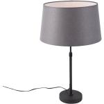 Przecenione Ciemnoszare Lampy stołowe z kloszem marki Qazqa - gwint żarówki: E27 