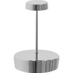 Srebrne Lampy stołowe z kloszem aluminiowe 