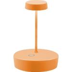 Pomarańczowe Lampy stołowe z kloszem aluminiowe 