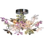 Przecenione Srebrne Lampy z motywem kwiatów w nowoczesnym stylu metalowe marki Trio - gwint żarówki: E14 