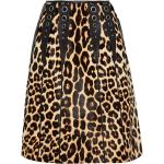 Brązowe Spódnice midi damskie z motywem lampartów w panterkę marki BOTTEGA VENETA w rozmiarze S 
