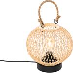 Przecenione Srebrne Lampy rattanowe marki Qazqa - gwint żarówki: E27 