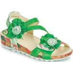 Zielone Sandały skórzane damskie na lato marki Laura Vita w rozmiarze 36 - wysokość obcasa od 3cm do 5cm 