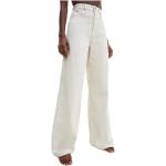 Białe Elastyczne jeansy damskie dżinsowe marki Calvin Klein Jeans 