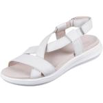 Białe Sandały płaskie damskie na lato marki Legero w rozmiarze 43 