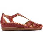 Czerwone Sandały skórzane damskie na lato marki Pikolinos w rozmiarze 40 