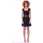 Czarne Sukienki z krótkim rękawem damskie z krótkimi rękawami na lato marki Milita Nikonorov 