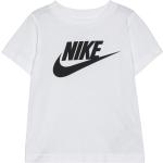 Białe Koszulki dziecięce sportowe dla dziewczynek bawełniane marki Nike 