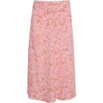Różowe Spódnice midi damskie eleganckie z wiskozy na lato marki PART TWO w rozmiarze XL 