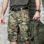 Khaki Krótkie spodnie męskie do prania ręcznego w stylu wojskowym na lato w rozmiarze XL 