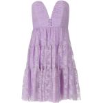 Liliowe Sukienki na zamek damskie z dekoltem w serek marki ANIYE BY w rozmiarze XS 