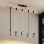 Przecenione Szare Lampy wiszące drewniane - gwint żarówki: GU10 