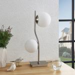 Przecenione Białe Lampy stołowe z kloszem w nowoczesnym stylu - gwint żarówki: E14 