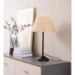 Przecenione Czarne Lampy stołowe z kloszem drewniane - gwint żarówki: E27 