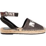 Czarne Espadryle sandały brokatowe - rodzaj noska: Okrągły eleganckie ze skóry syntetycznej na lato marki Liu Jo w rozmiarze 40 