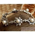livia - srebrna bransoletka z perłami