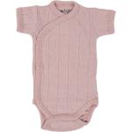 Różowe Body dziecięce z krótkim rękawem dla niemowlaka marki Lodger w rozmiarze 56 - wiek: 0-6 miesięcy 