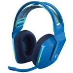 Niebieskie Słuchawki z mikrofonem marki Logitech Bluetooth 