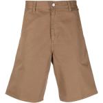 Brązowe Krótkie spodnie bawełniane na lato marki Carhartt WIP w rozmiarze M 