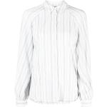 Białe Bluzki z długim rękawem z długimi rękawami eleganckie z wiskozy marki Tommy Hilfiger w rozmiarze L 
