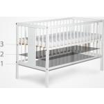 łóżeczko niemowlęce z szufladą i barierką ochronną iwo 120x60 biały/sosna