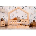 Wielokolorowe Łóżka dla dzieci z szufladami z motywem psów w nowoczesnym stylu drewniane marki ELIOR 