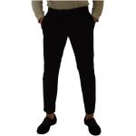 Czarne Spodnie sztruksowe Skinny fit sztruksowe marki Dolce & Gabbana w rozmiarze M 
