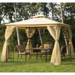luksusowy pawilon pawilon ogrodowy namiot imprezowy festyn namiot ogrodowy pagoda 3x3 m | Aosom.pl